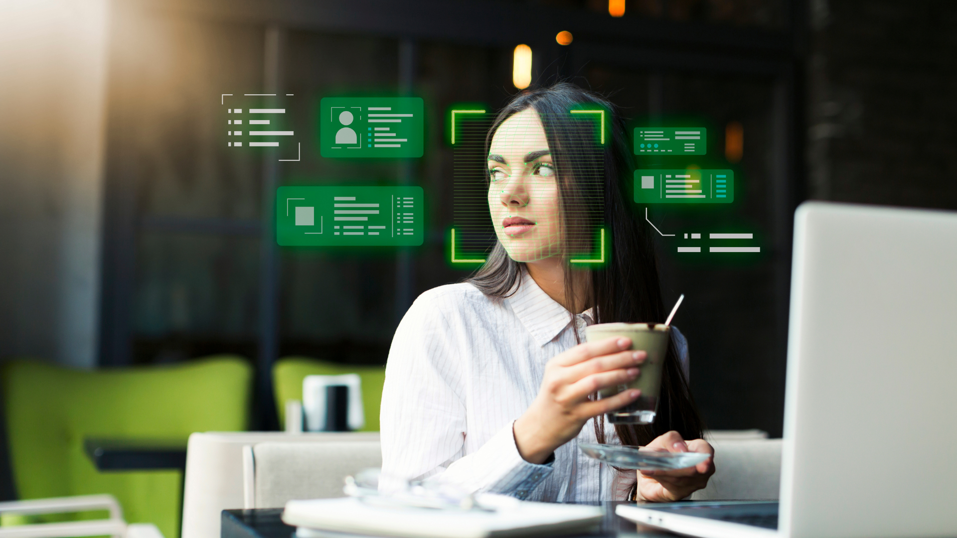 AI system scanning and analyzing retail data for personalization